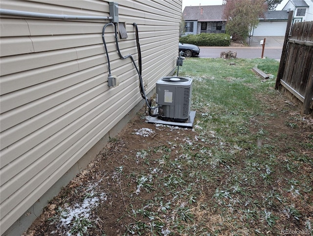 220 Mckinley Dr, Bennett, CO 80102 - exterior details featuring central AC unit