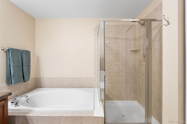 8779 S Kipling Way Unit 204, Littleton, CO 80127 - full bath with a bath, a stall shower, and vanity