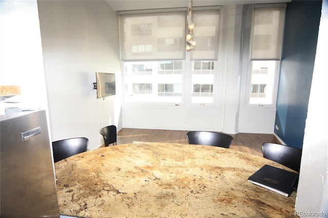 720 16th St Unit 513, Denver, CO 80202 - dining area with a desk and wood finished floors