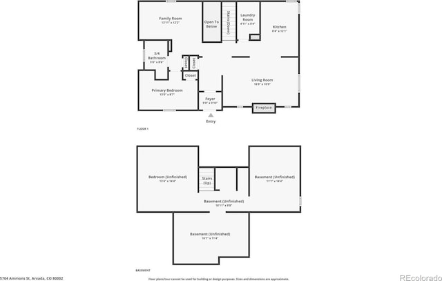 5704 Ammons St, Arvada, CO 80002 - floor plan / room layout