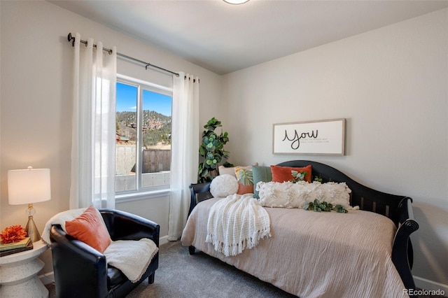 bedroom with carpet floors