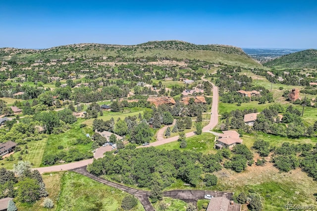 6451 Crestbrook Dr, Morrison, CO 80465 - aerial view of property's location with a mountain backdrop