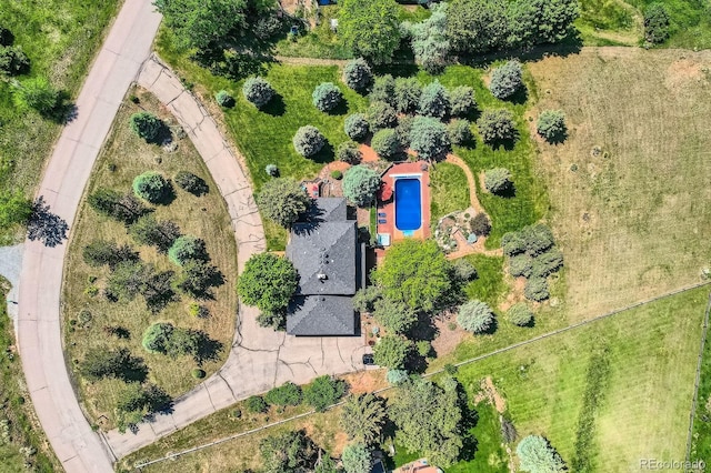 6451 Crestbrook Dr, Morrison, CO 80465 - bird's eye view of a pool