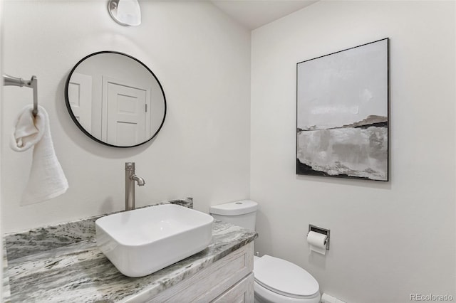 6451 Crestbrook Dr, Morrison, CO 80465 - half bathroom featuring toilet and vanity