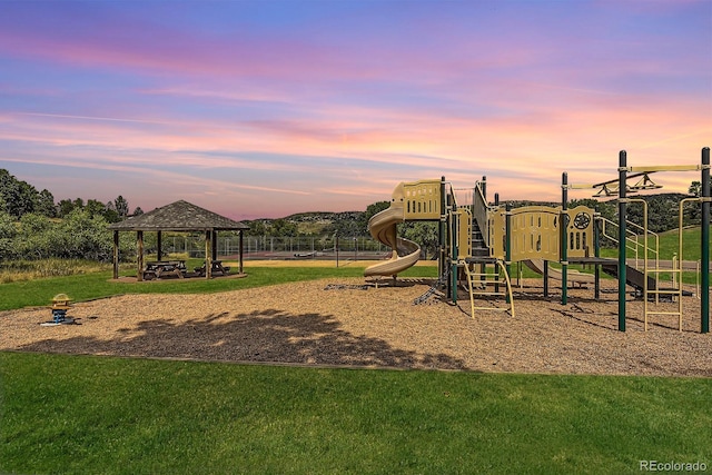 6451 Crestbrook Dr, Morrison, CO 80465 - community playground featuring a gazebo and a yard
