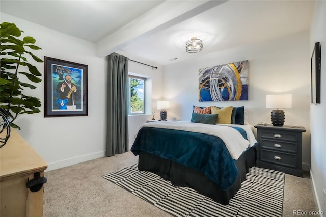 1004 Tree Bark Ter, Colorado Springs, CO 80921 - carpeted bedroom with baseboards and beam ceiling