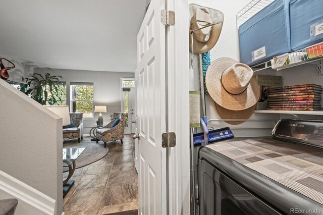 interior space featuring washer / clothes dryer