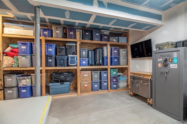 view of storage room