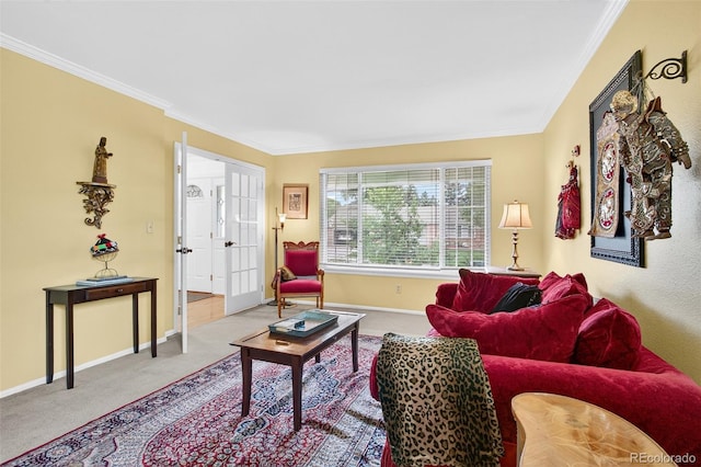 10328 W Crestone Mtn, Littleton, CO 80127 - living area featuring carpet and ornamental molding