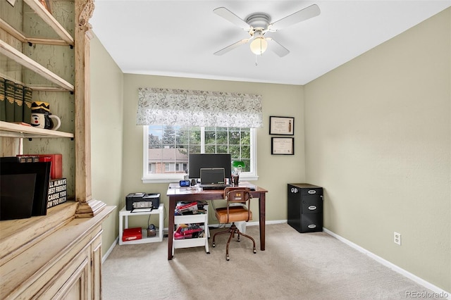 10328 W Crestone Mtn, Littleton, CO 80127 - office with a ceiling fan and light carpet