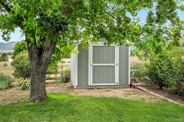 10328 W Crestone Mtn, Littleton, CO 80127 - view of shed featuring a mountain view