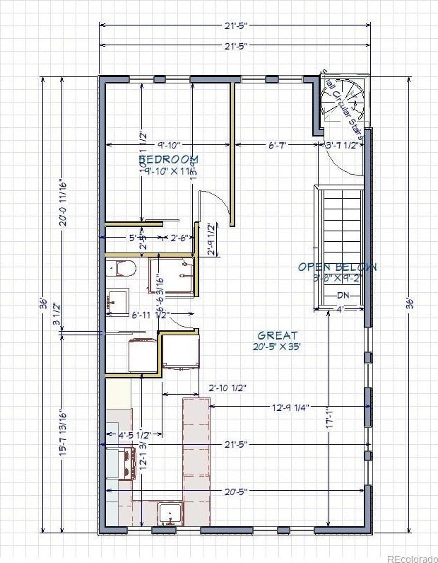 1930 W 35th Ave, Denver, CO 80211 - home floor plan