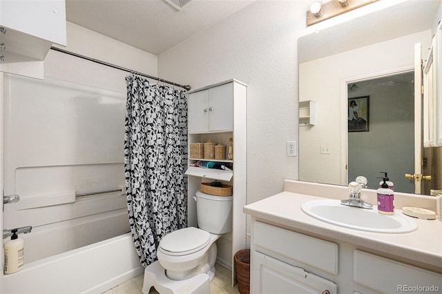1655 S Buckley Cir, Aurora, CO 80017 - bathroom with vanity, toilet, and shower / bath combination with curtain
