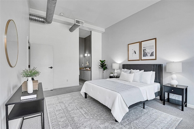 2501 15th St Unit 3F, Denver, CO 80211 - bedroom with carpet flooring, baseboards, and ensuite bathroom