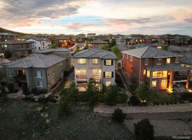 10659 Montecito Dr, Lone Tree, CO 80124 - aerial view at dusk of a residential view