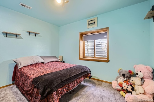 bedroom featuring carpet flooring