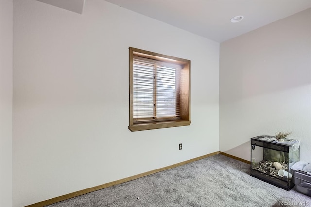 view of carpeted spare room