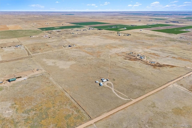 drone / aerial view with a rural view