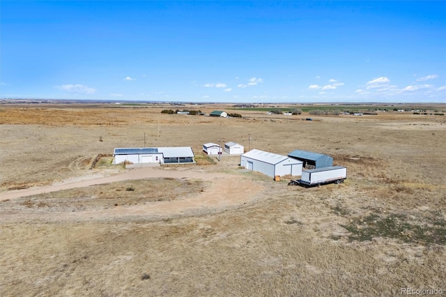 aerial view with a rural view