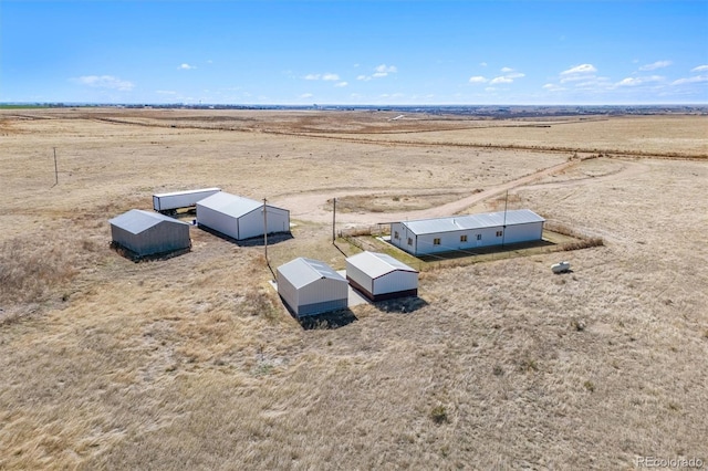 drone / aerial view with a rural view