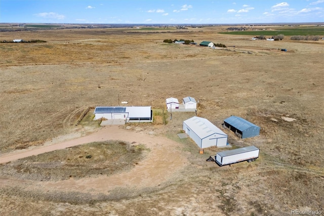 aerial view featuring a rural view