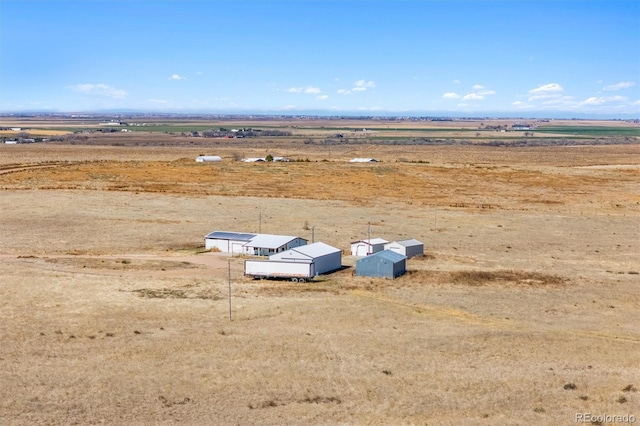 bird's eye view with a rural view