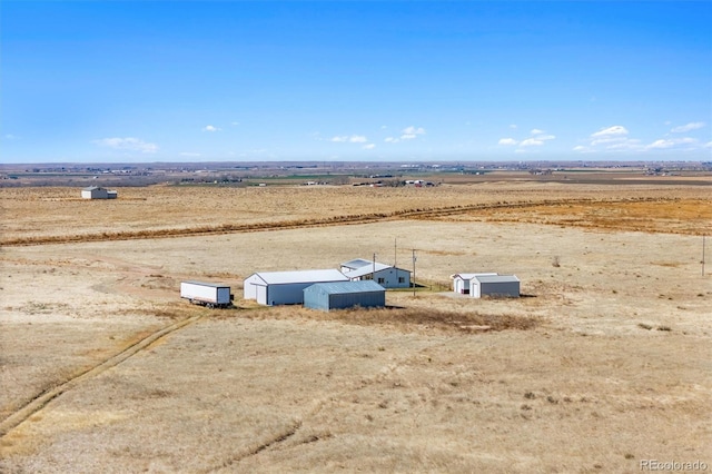 aerial view featuring a rural view