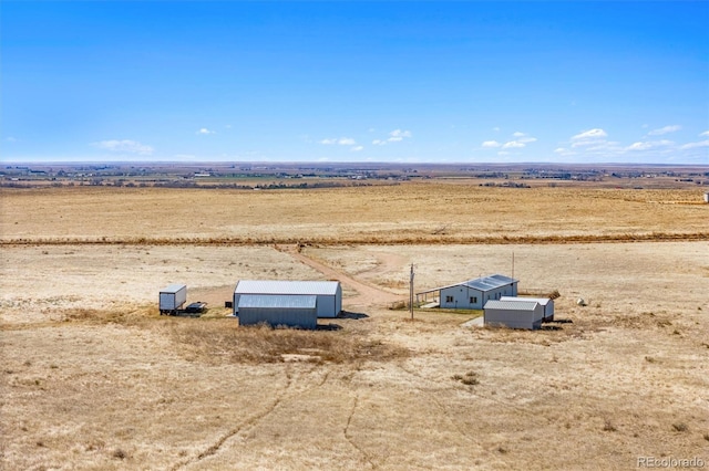 bird's eye view with a rural view