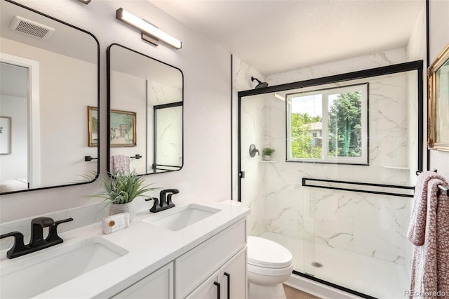 1011 Yeager Dr, Longmont, CO 80501 - full bath with a marble finish shower and double vanity