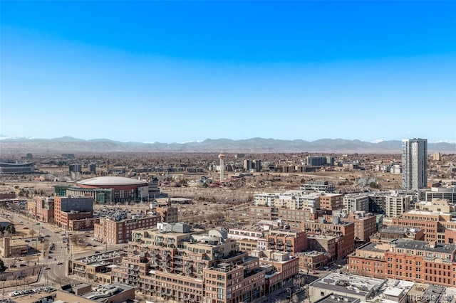 city view with a mountain view