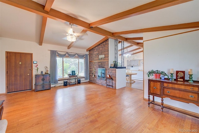 8300 W 67th Ave, Arvada, CO 80004 - living room featuring a ceiling fan and light wood finished floors