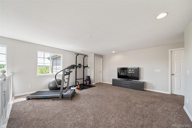22227 E Hinsdale Ave, Aurora, CO 80016 - exercise area with carpet, baseboards, and recessed lighting