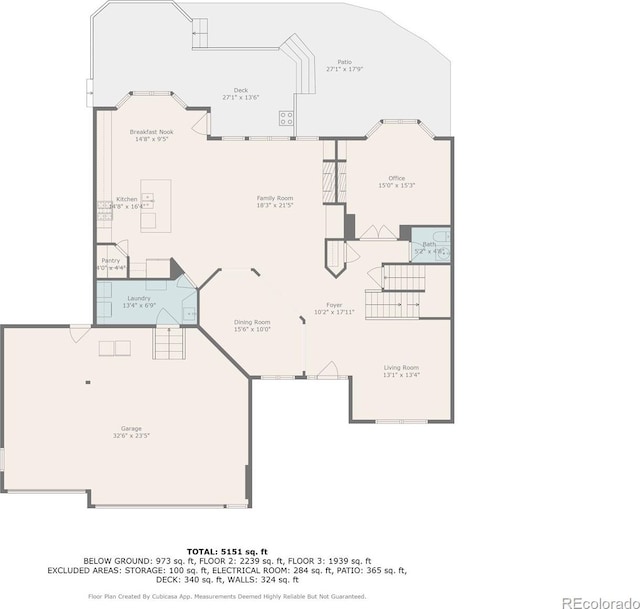 22227 E Hinsdale Ave, Aurora, CO 80016 - floor plan / room layout
