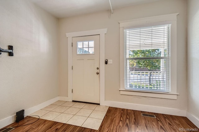 entrance foyer featuring light hardwood / wood-style floors