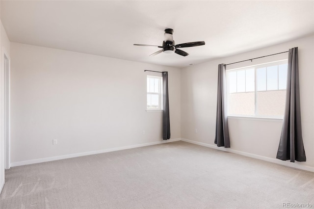 5840 Longs Peak St, Brighton, CO 80601 - empty room featuring a ceiling fan and light carpet