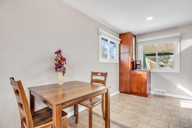 view of dining space