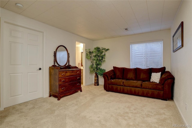 living room featuring carpet floors