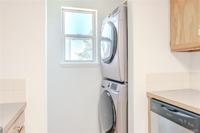 7978 S Johnson Ct, Littleton, CO 80128 - laundry room with stacked washing machine and dryer