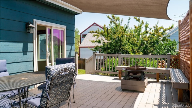 7978 S Johnson Ct, Littleton, CO 80128 - deck featuring outdoor dining space