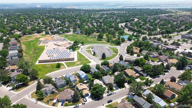 7978 S Johnson Ct, Littleton, CO 80128 - aerial view of property and surrounding area with nearby suburban area