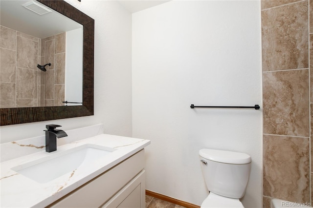9983 Cottoncreek Dr, Highlands Ranch, CO 80130 - bathroom featuring vanity and a tile shower