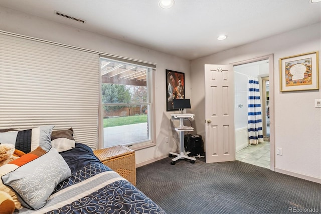 6062 S Emporia Cir, Englewood, CO 80111 - bedroom with carpet floors, baseboards, recessed lighting, and visible vents