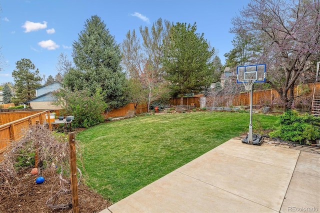 6062 S Emporia Cir, Englewood, CO 80111 - view of yard featuring a patio and a fenced backyard