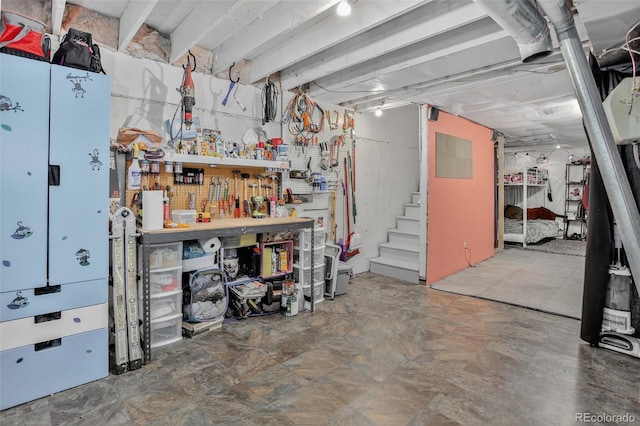 8108 S Fillmore Cir, Centennial, CO 80122 - unfinished below grade area featuring a workshop area