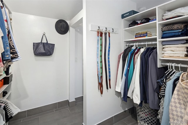 505 Detroit St, Denver, CO 80206 - spacious closet with dark tile patterned flooring