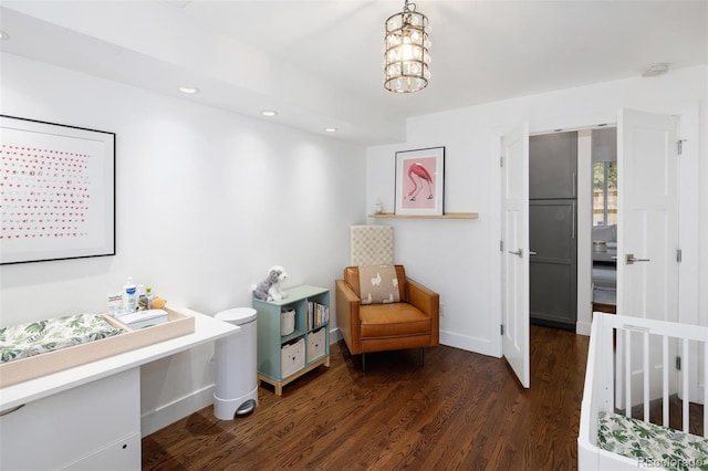 505 Detroit St, Denver, CO 80206 - bedroom featuring dark wood-style floors and recessed lighting