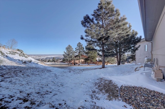 view of snowy yard