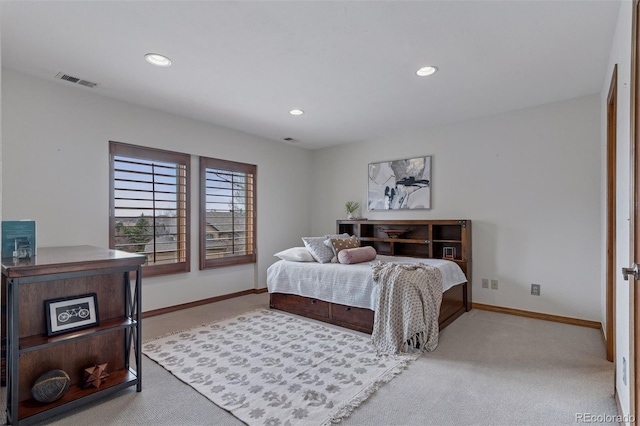 5 Tamarade Dr, Littleton, CO 80127 - carpeted bedroom with visible vents, baseboards, and recessed lighting