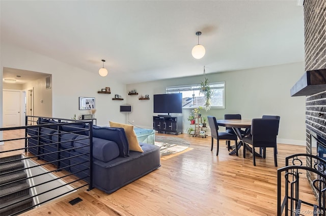 living room featuring hardwood / wood-style flooring