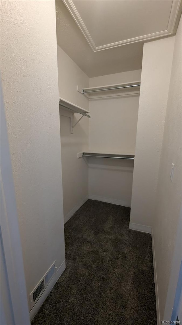 13854 E Lehigh Ave Unit D, Aurora, CO 80014 - walk in closet featuring dark colored carpet